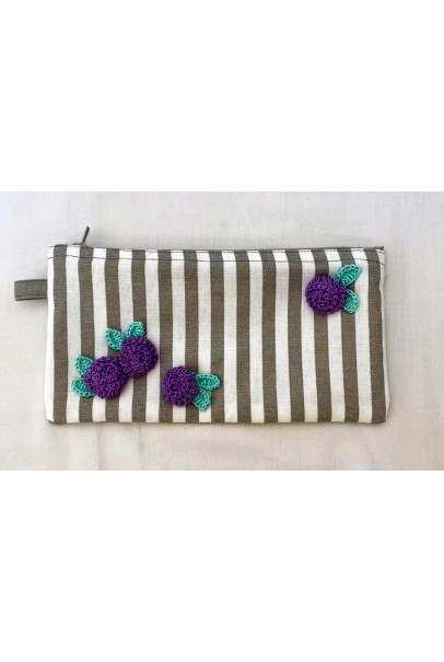 Happy Threads Pretty Cotton Storage Pouch (GREY) Happy Threads Pretty Cotton Storage Pouch (GREY)